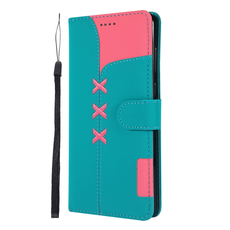 Fabric Stitching Embroidery Horizontal Flip Leather Case With Holder & Card Slots & Wallet for Galaxy A9