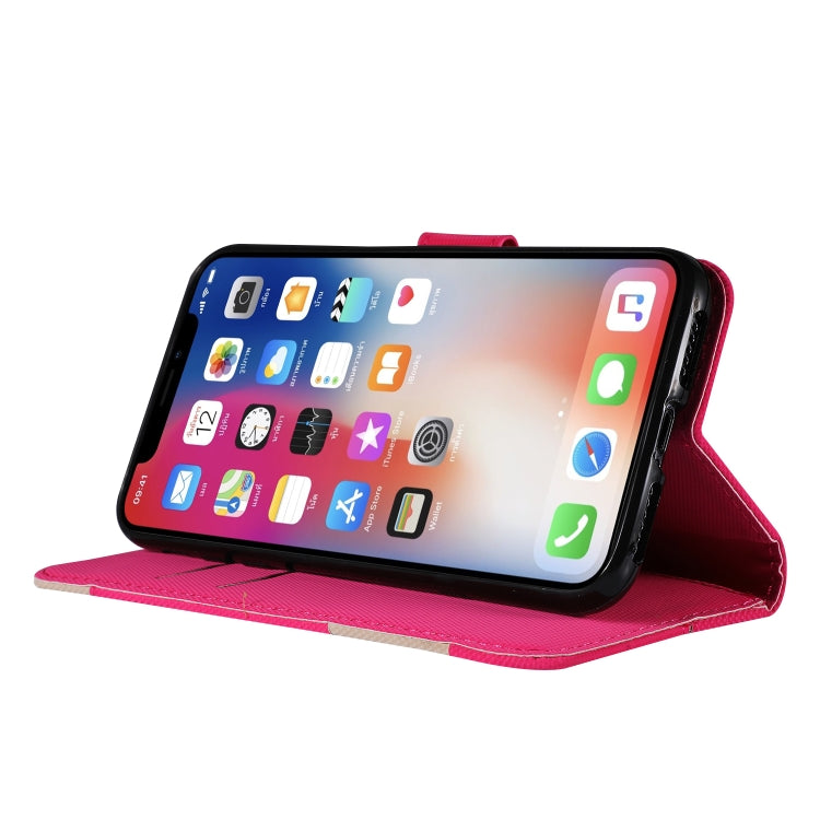For iPhone X Fabric Stitching Embroidery Horizontal Flip Leather Case With Holder & Card Slots & Wallet