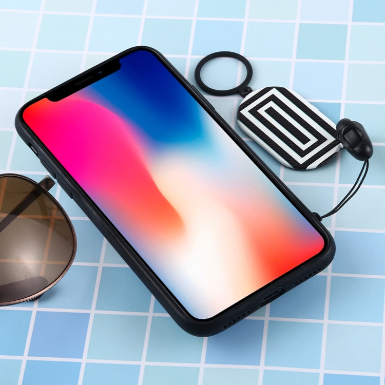 For iPhone X / XS Love Mirror MobilePhone Protection Back Cover Case with Ring Hanging Rope & Holder
