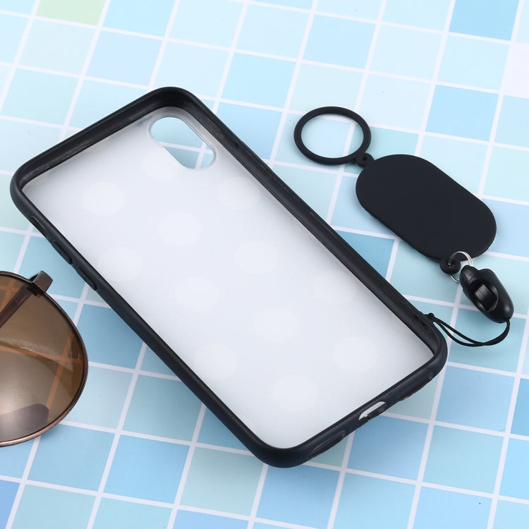 For iPhone X / XS Love Mirror MobilePhone Protection Back Cover Case with Ring Hanging Rope & Holder