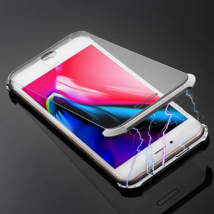 Ultra-Thin Angular Frame Magnetic Absorption Double-Sided Tempered Glass Shell for iPhone 8 Plus