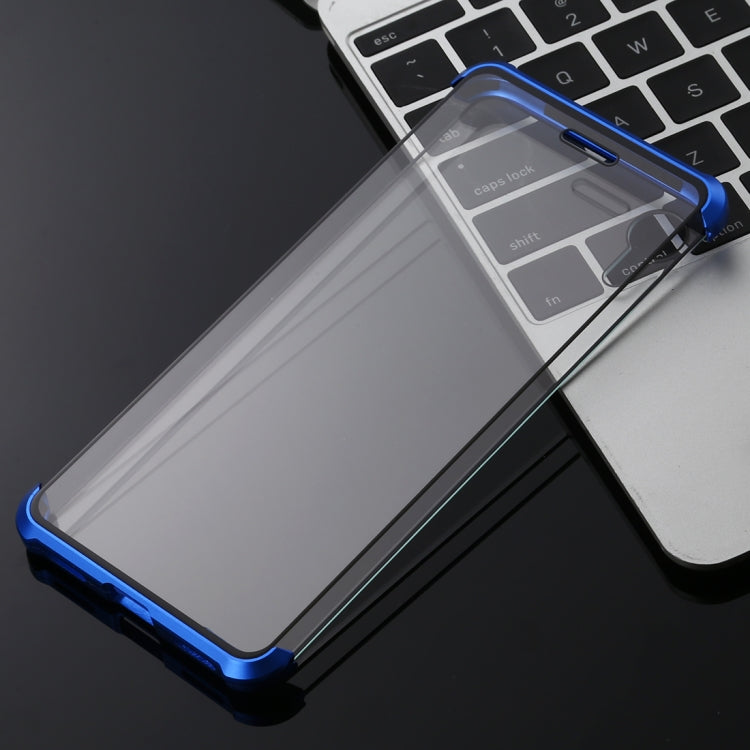 For iPhone XR Ultra-Thin Angular Frame Magnetic Absorption Double-Sided Tempered Glass Shell