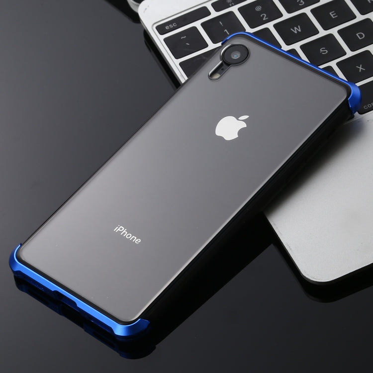 For iPhone XR Ultra-Thin Angular Frame Magnetic Absorption Double-Sided Tempered Glass Shell