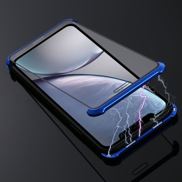 For iPhone XR Ultra-Thin Angular Frame Magnetic Absorption Double-Sided Tempered Glass Shell