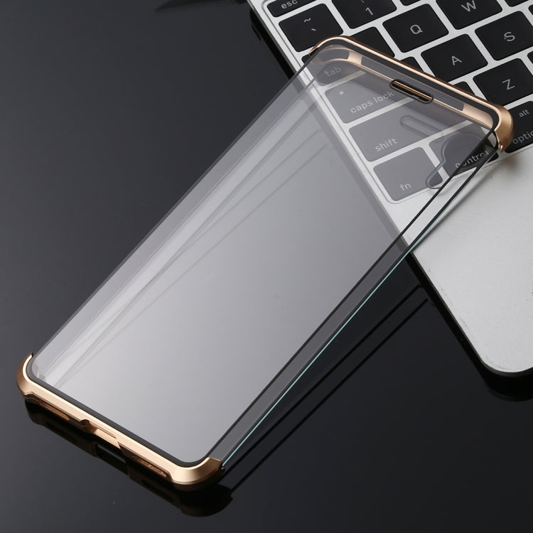 For iPhone XR Ultra-Thin Angular Frame Magnetic Absorption Double-Sided Tempered Glass Shell