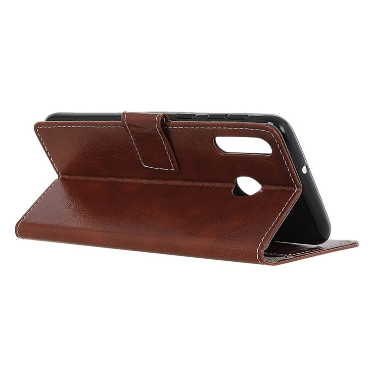Retro Crazy Horse Texture Horizontal Flip Leather Case with Holder & Card Slots & Wallet & Photo Frame for LG W30