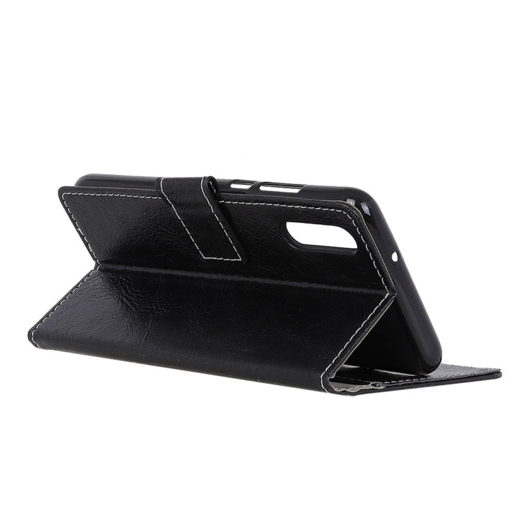 Retro Crazy Horse Texture Horizontal Flip Leather Case with Holder & Card Slots & Wallet & Photo Frame for ZTE Axon 10 Pro