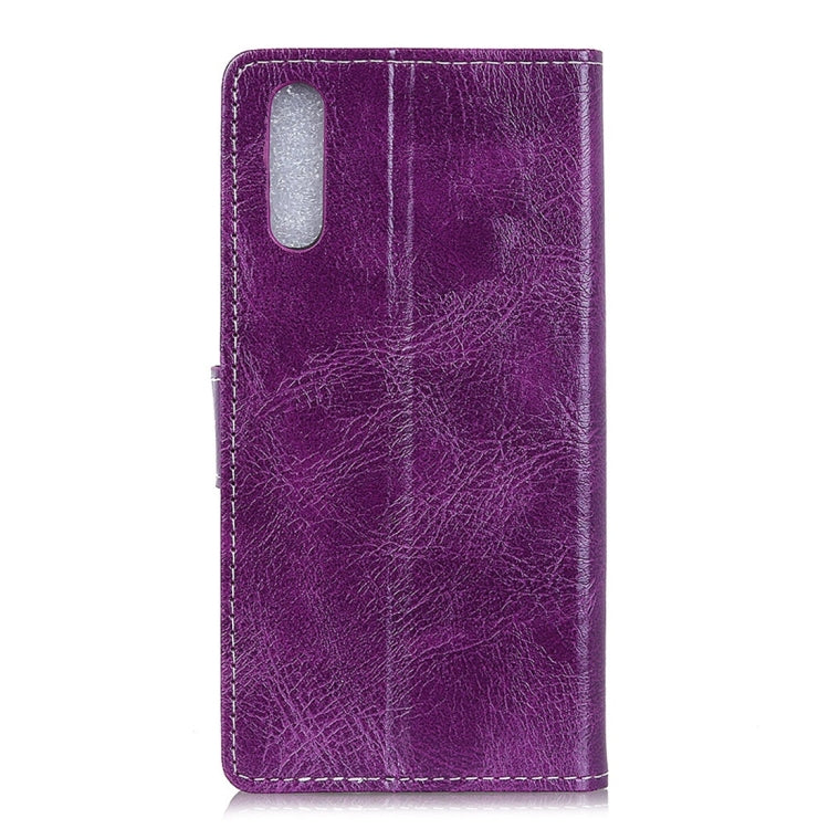 Retro Crazy Horse Texture Horizontal Flip Leather Case with Holder & Card Slots & Wallet & Photo Frame for ZTE Axon 10 Pro