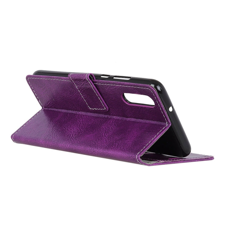 Retro Crazy Horse Texture Horizontal Flip Leather Case with Holder & Card Slots & Wallet & Photo Frame for ZTE Axon 10 Pro