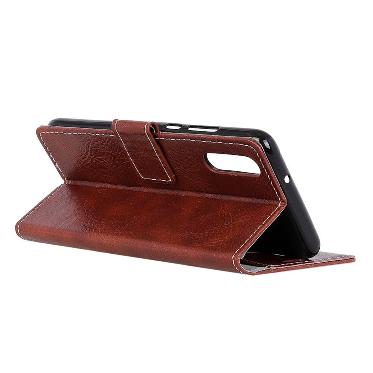 Retro Crazy Horse Texture Horizontal Flip Leather Case with Holder & Card Slots & Wallet & Photo Frame for ZTE Axon 10 Pro