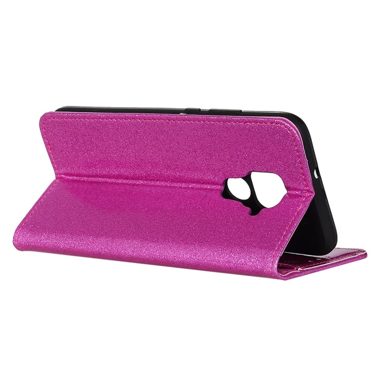 Glitter Powder Waterproof Horizontal Flip Leather Case with Holder & Card Slots & Wallet for Huawei Nova 5i Pro / Mate 30 Lite