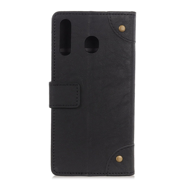 Copper Buckle Retro Crazy Horse Texture Horizontal Flip Leather Case with Holder & Card Slots & Wallet for LG W30