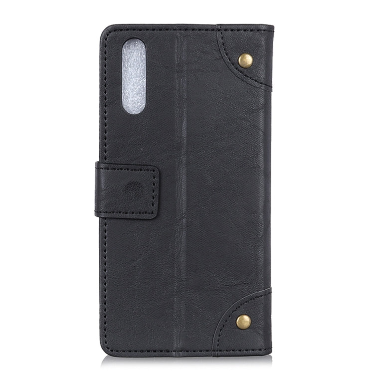 Copper Buckle Retro Crazy Horse Texture Horizontal Flip Leather Case with Holder & Card Slots & Wallet for ZTE Axon 10 Pro