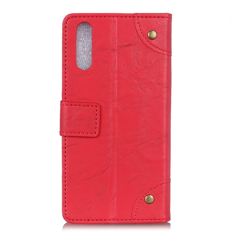 Copper Buckle Retro Crazy Horse Texture Horizontal Flip Leather Case with Holder & Card Slots & Wallet for ZTE Axon 10 Pro