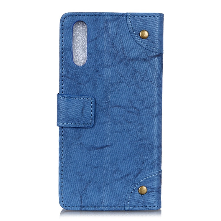 Copper Buckle Retro Crazy Horse Texture Horizontal Flip Leather Case with Holder & Card Slots & Wallet for ZTE Axon 10 Pro