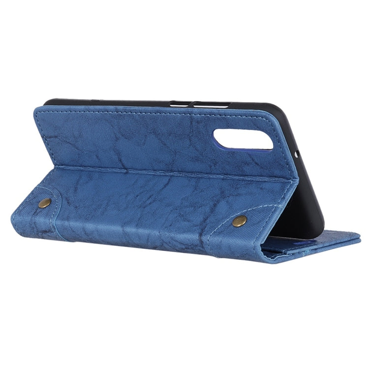 Copper Buckle Retro Crazy Horse Texture Horizontal Flip Leather Case with Holder & Card Slots & Wallet for ZTE Axon 10 Pro