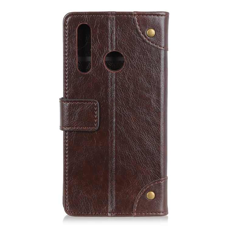 Copper Buckle Nappa Texture Horizontal Flip Leather Case with Holder & Card Slots & Wallet for LG W30