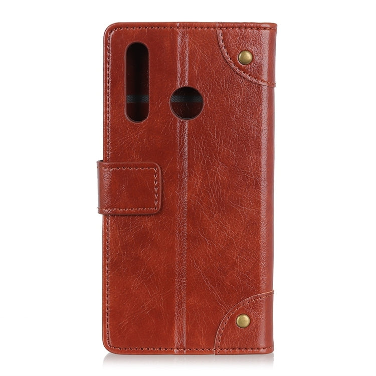 Copper Buckle Nappa Texture Horizontal Flip Leather Case with Holder & Card Slots & Wallet for LG W30