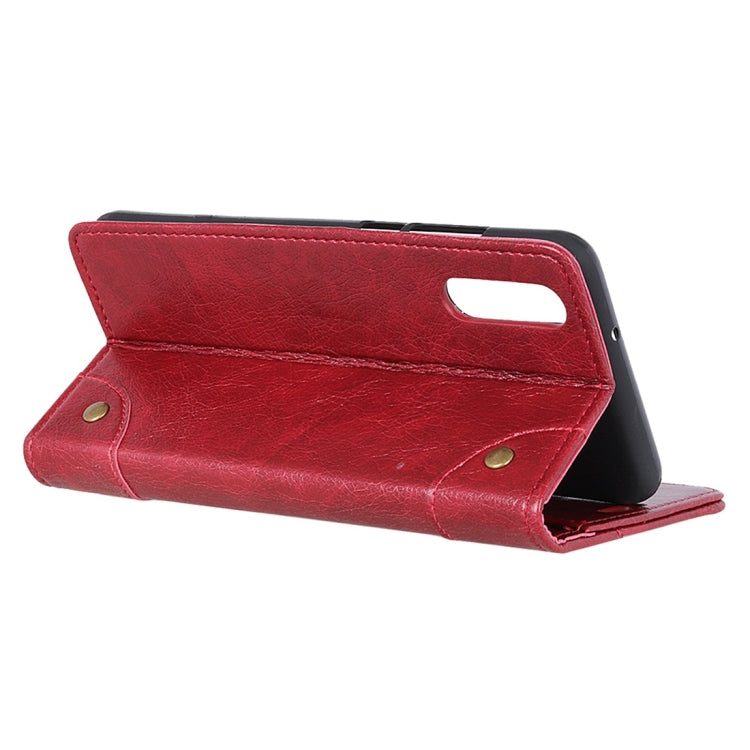 Copper Buckle Nappa Texture Horizontal Flip Leather Case with Holder & Card Slots & Wallet for ZTE Axon 10 Pro
