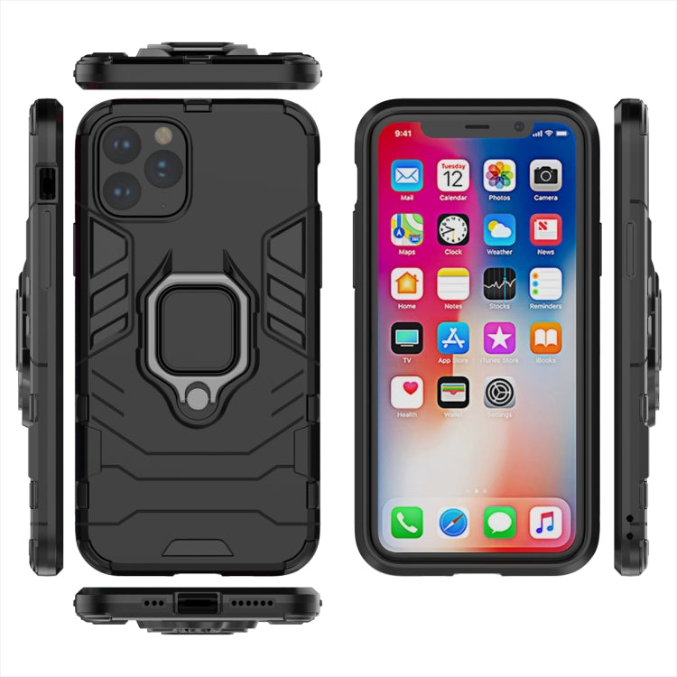 Panther PC + TPU Shockproof Protective Case with Magnetic Ring Holder for iPhone 11 Pro