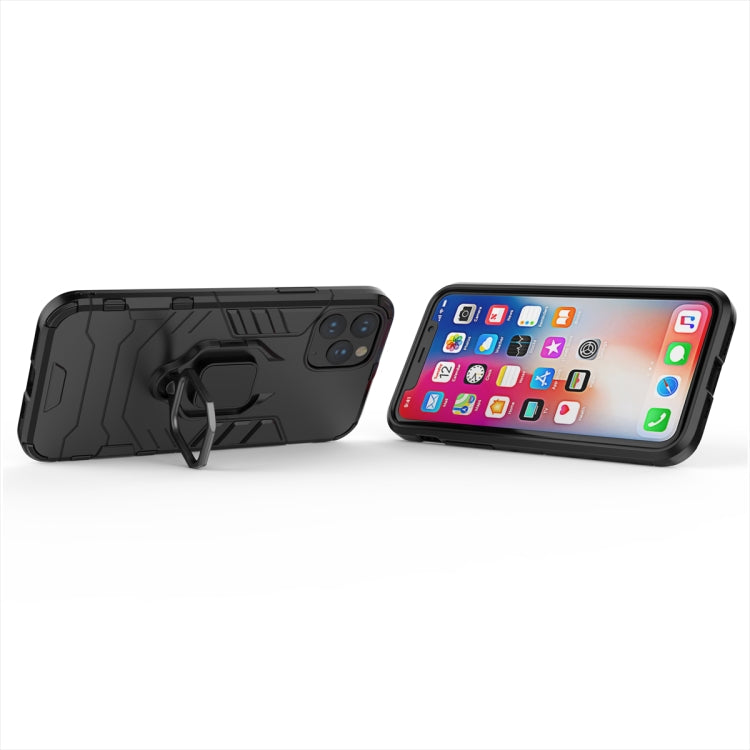 Panther PC + TPU Shockproof Protective Case with Magnetic Ring Holder for iPhone 11 Pro