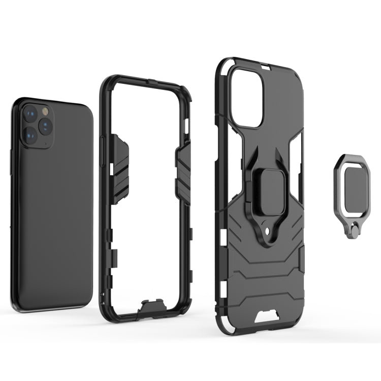 Panther PC + TPU Shockproof Protective Case with Magnetic Ring Holder for iPhone 11 Pro