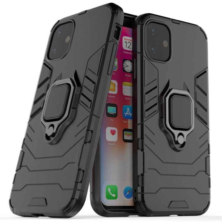 Panther PC + TPU Shockproof Protective Case with Magnetic Ring Holder for iPhone 11