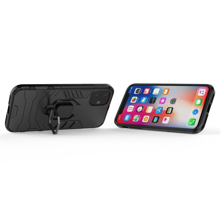 Panther PC + TPU Shockproof Protective Case with Magnetic Ring Holder for iPhone 11