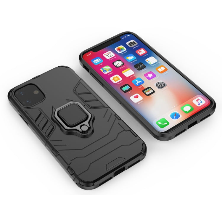 Panther PC + TPU Shockproof Protective Case with Magnetic Ring Holder for iPhone 11