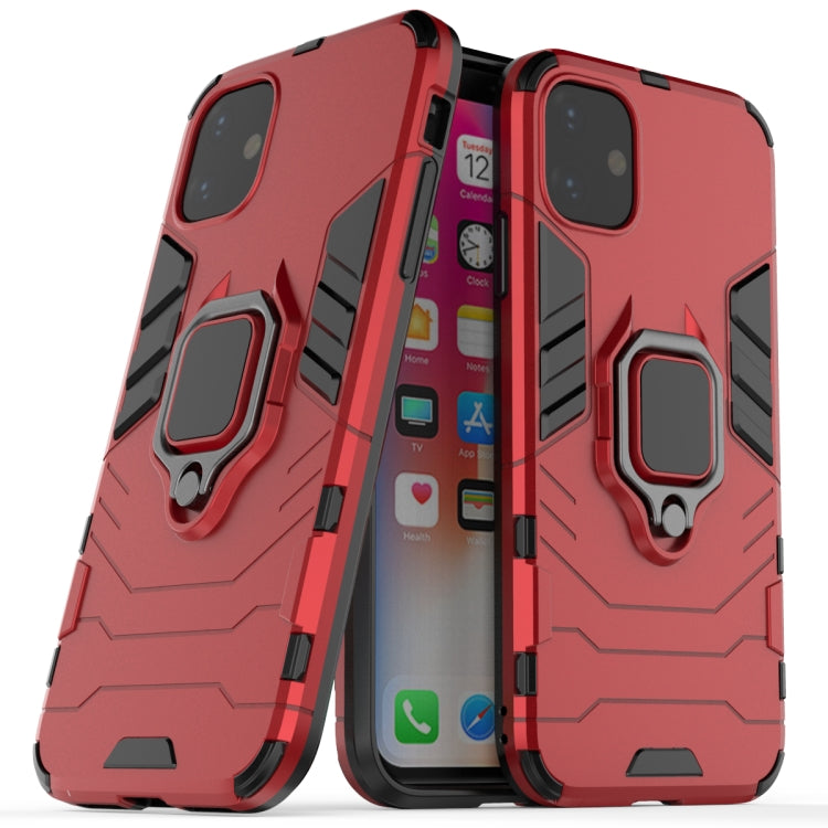 Panther PC + TPU Shockproof Protective Case with Magnetic Ring Holder for iPhone 11