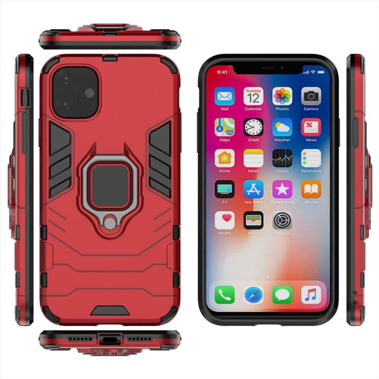 Panther PC + TPU Shockproof Protective Case with Magnetic Ring Holder for iPhone 11