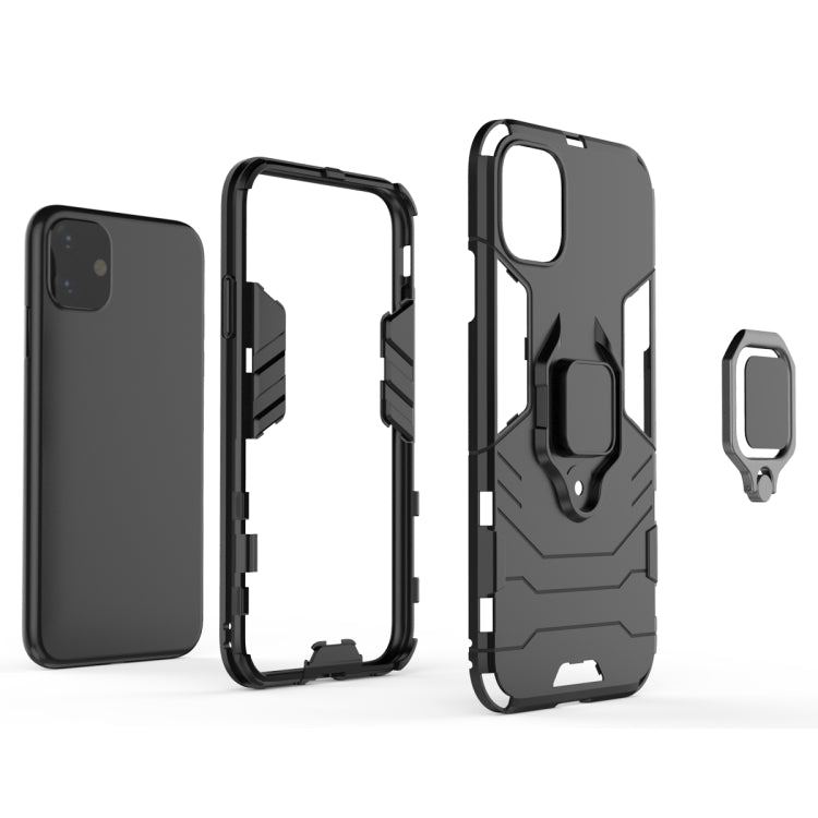 Panther PC + TPU Shockproof Protective Case with Magnetic Ring Holder for iPhone 11