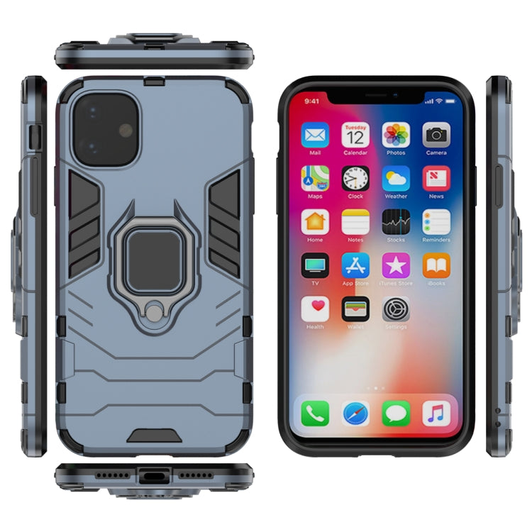 Panther PC + TPU Shockproof Protective Case with Magnetic Ring Holder for iPhone 11