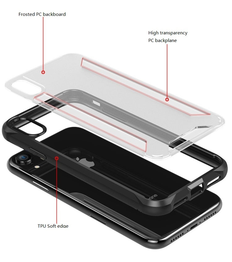 For iPhone XS Max PC + TPU Shockproof Protective Case