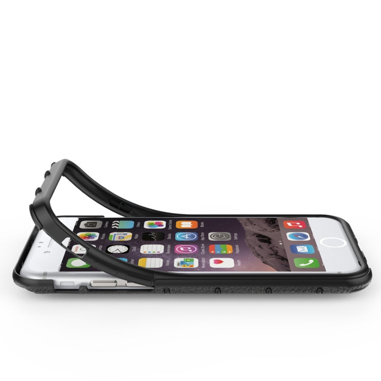 Litchi Texture PC + TPU Combination Case with Magnetic Ring Holder For iPhone 6 & 6s