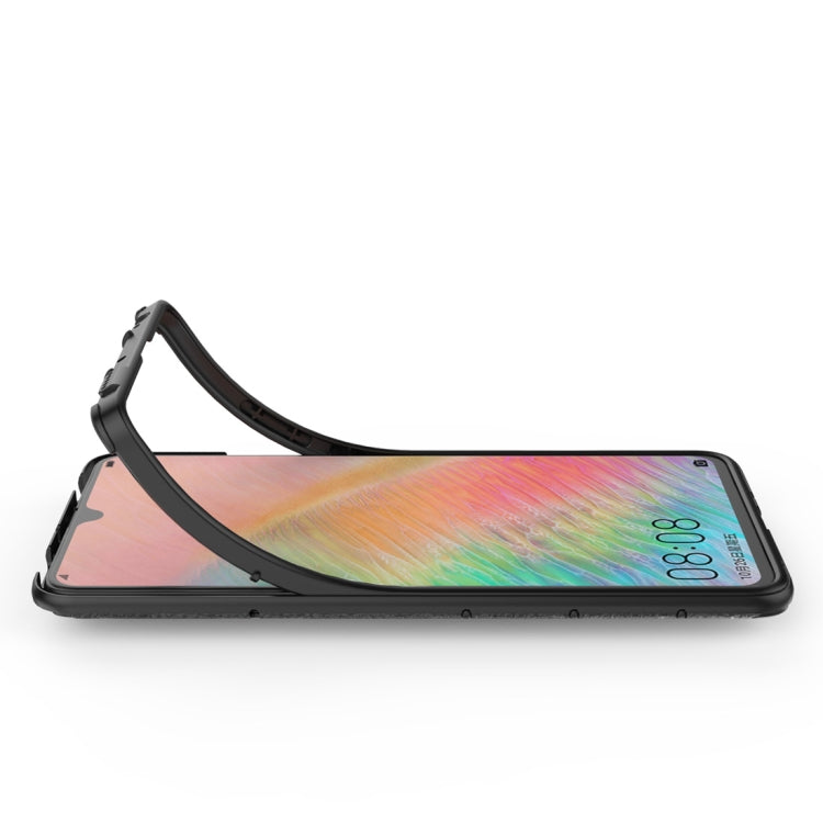 Litchi Texture PC + TPU Combination Case with Magnetic Ring Holder For Huawei Mate 20 X