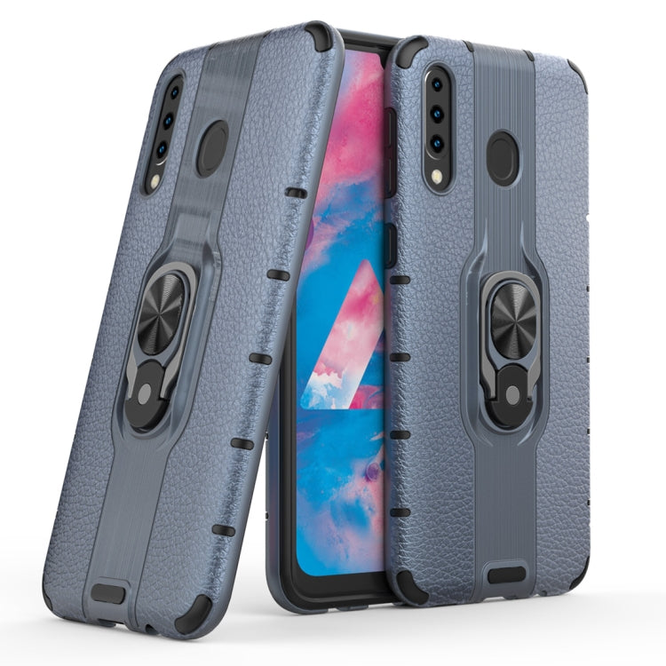 Litchi Texture PC + TPU Combination Case with Magnetic Ring Holder For Galaxy M30