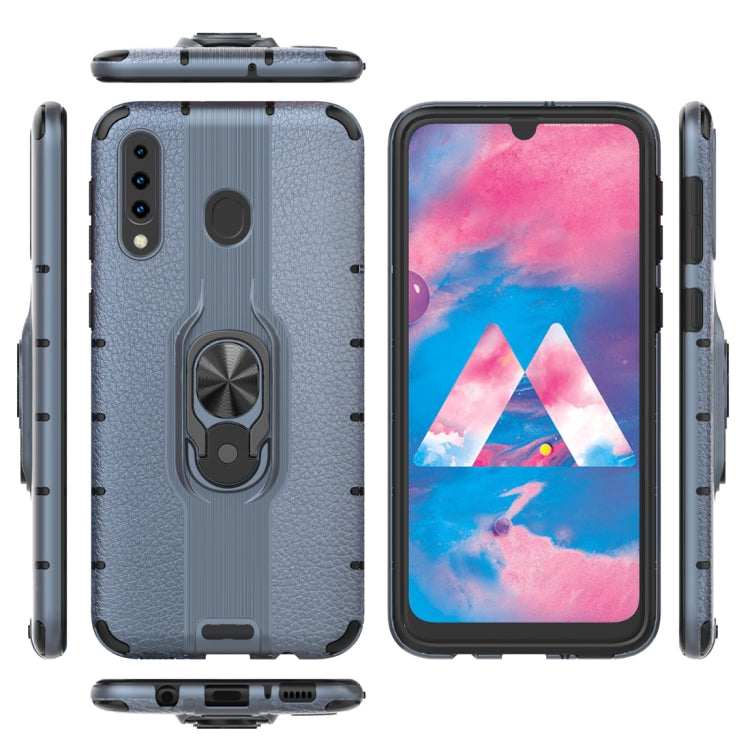 Litchi Texture PC + TPU Combination Case with Magnetic Ring Holder For Galaxy M30