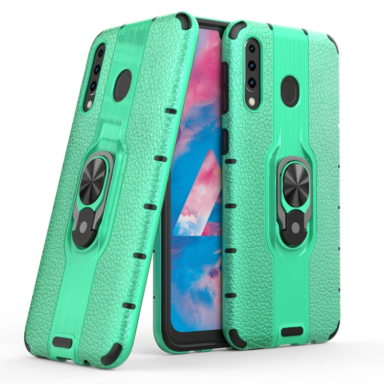 Litchi Texture PC + TPU Combination Case with Magnetic Ring Holder For Galaxy M30