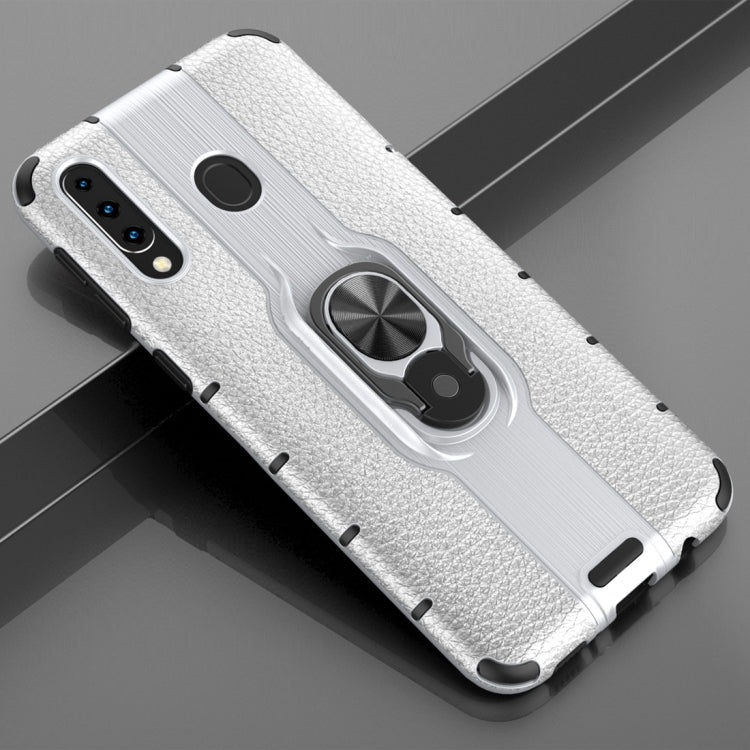 Litchi Texture PC + TPU Combination Case with Magnetic Ring Holder For Galaxy M30