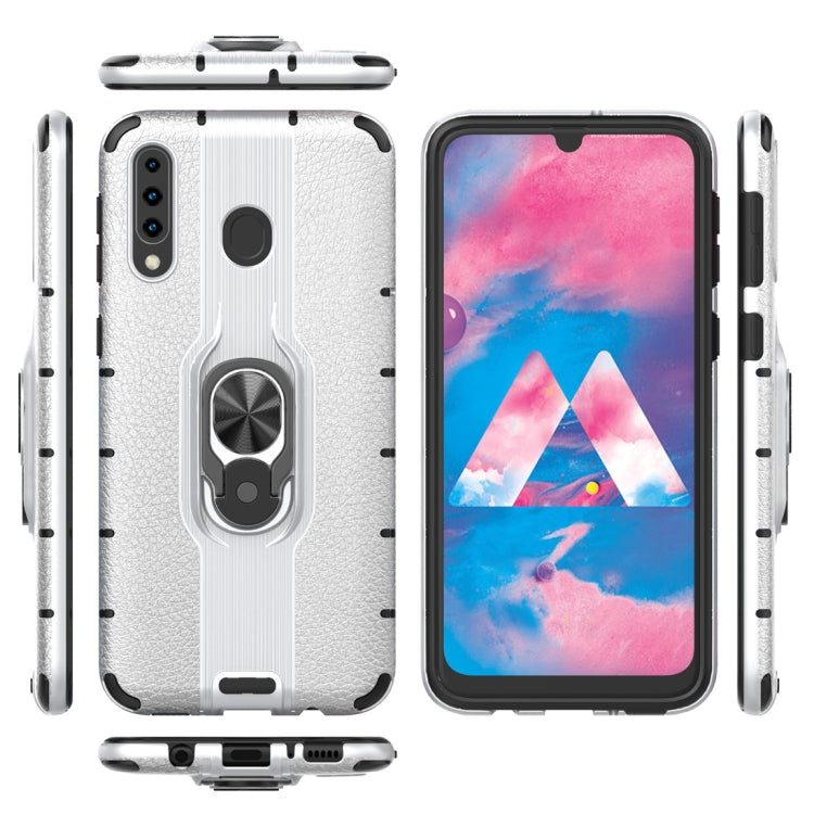 Litchi Texture PC + TPU Combination Case with Magnetic Ring Holder For Galaxy M30