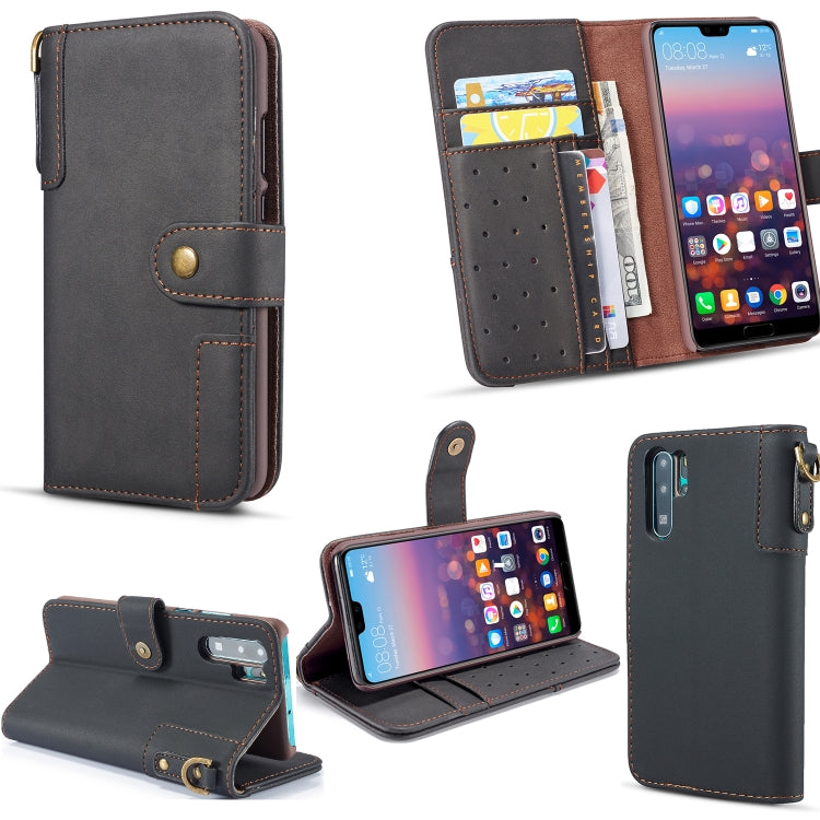 Vintage Cowhide Sling Texture Horizontal Flip Leather Case with Card Slots & Wallet & Holder for Galaxy Note 10+