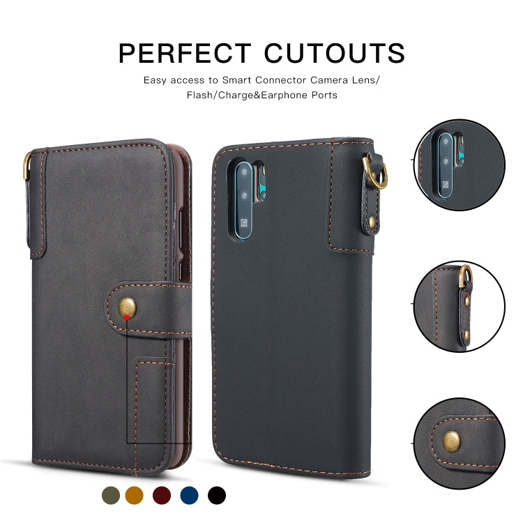 Vintage Cowhide Sling Texture Horizontal Flip Leather Case with Card Slots & Wallet & Holder for Galaxy Note 10+