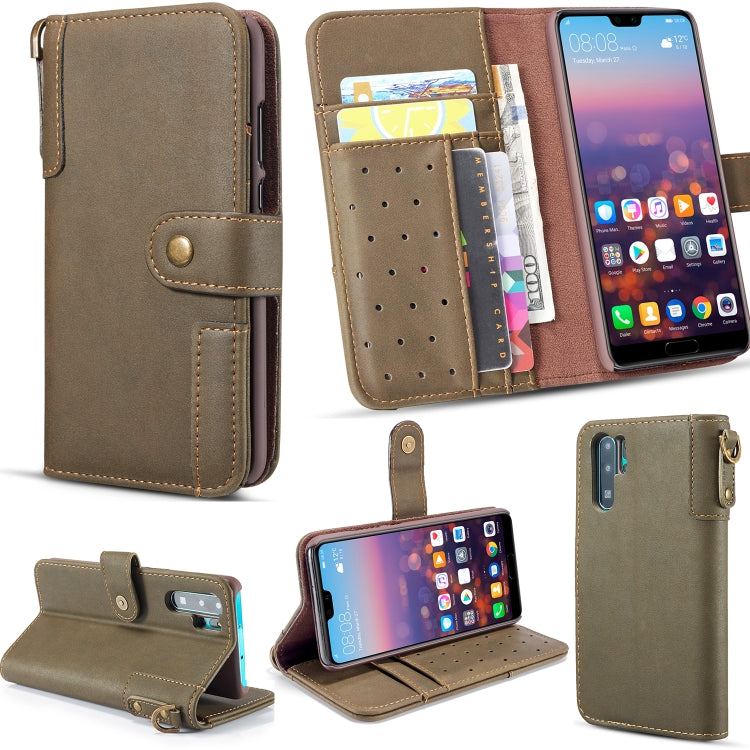 Vintage Cowhide Sling Texture Horizontal Flip Leather Case with Card Slots & Wallet & Holder for Galaxy Note 10+