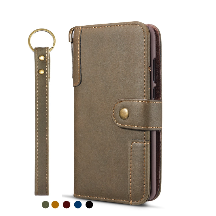 Vintage Cowhide Sling Texture Horizontal Flip Leather Case with Card Slots & Wallet & Holder for Galaxy Note 10+