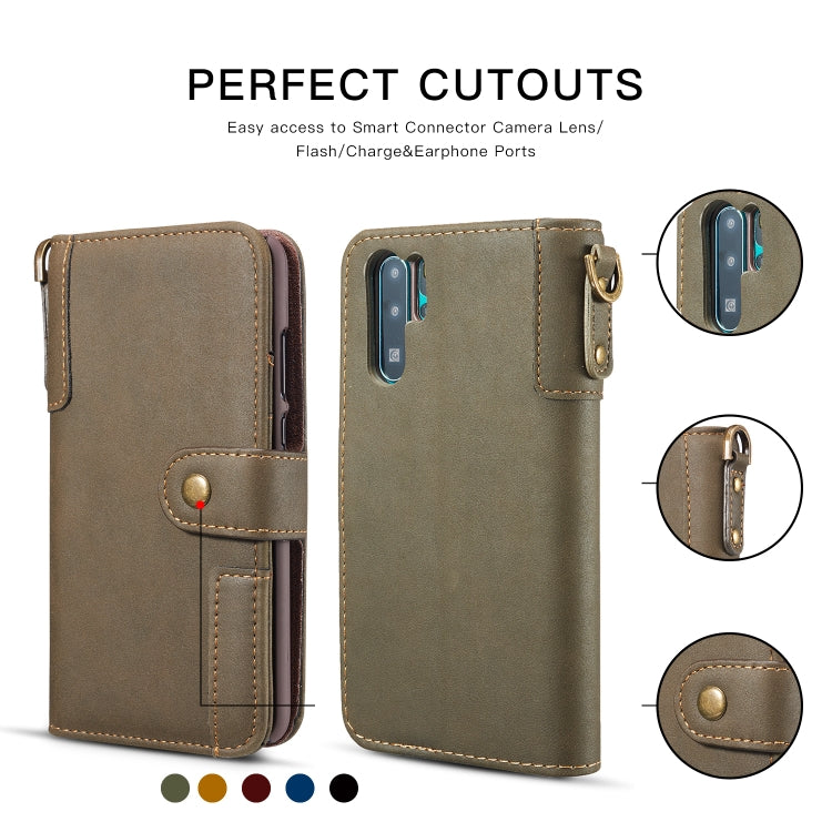 Vintage Cowhide Sling Texture Horizontal Flip Leather Case with Card Slots & Wallet & Holder for Galaxy Note 10+