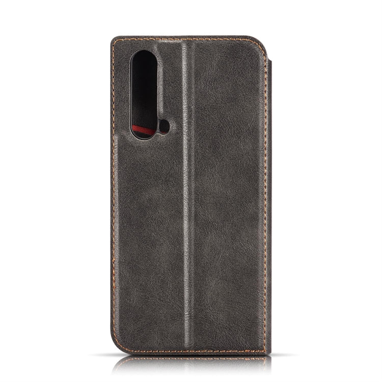 Retro Simple Ultra-thin Magnetic Leather Case with Holder & Card Slots & Lanyard for Huawei Nova 5 / Nova 5 Pro