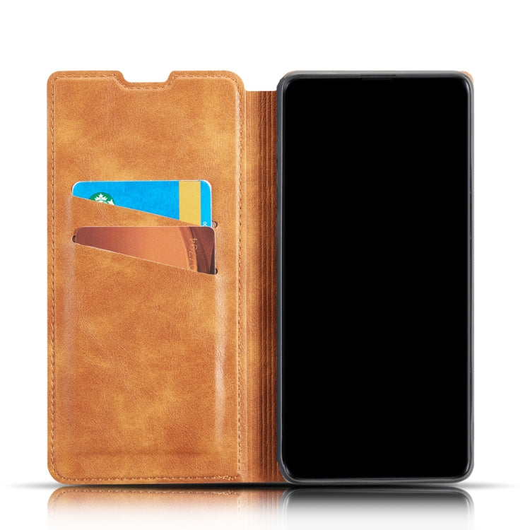 Retro Simple Ultra-thin Magnetic Leather Case with Holder & Card Slots & Lanyard for Huawei Nova 5 / Nova 5 Pro