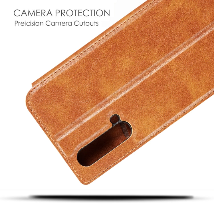 Retro Simple Ultra-thin Magnetic Leather Case with Holder & Card Slots & Lanyard for Huawei Nova 5 / Nova 5 Pro