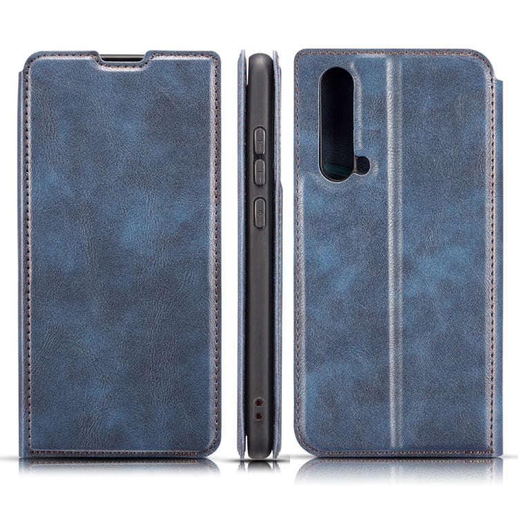 Retro Simple Ultra-thin Magnetic Leather Case with Holder & Card Slots & Lanyard for Huawei Nova 5 / Nova 5 Pro